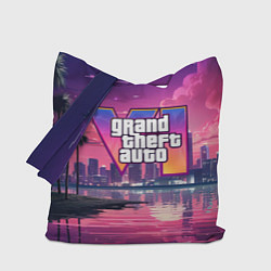Сумка-шопер GTA 6 nigh city, цвет: 3D-принт