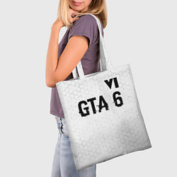 Сумка-шопер GTA 6 glitch на светлом фоне посередине, цвет: 3D-принт — фото 2