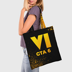 Сумка-шопер GTA 6 - gold gradient, цвет: 3D-принт — фото 2