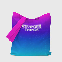 Сумка-шопер Stranger Things gradient colors, цвет: 3D-принт