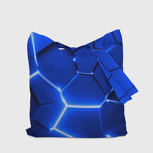 Сумка-шоппер GTA 6 лого на фоне разлома синих плит / 3D-принт – фото 2