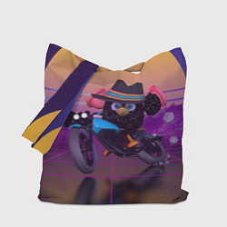 Сумка-шопер Чёрный Гусь на мотоцикле Чикен Ган, цвет: 3D-принт