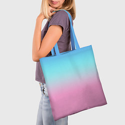 Сумка-шопер Синий и голубо-розовый градиент, цвет: 3D-принт — фото 2