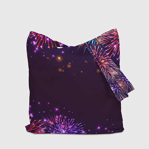 Сумка-шоппер Праздничный парикмахер: фейерверк / 3D-принт – фото 2