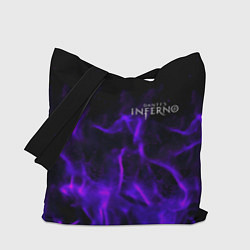 Сумка-шопер Dantes Inferno flame neon, цвет: 3D-принт