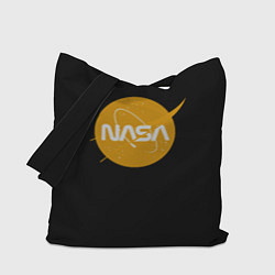 Сумка-шопер NASA yellow logo, цвет: 3D-принт