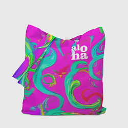 Сумка-шопер Abstract floral pattern - aloha, цвет: 3D-принт