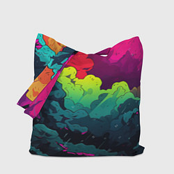 Сумка-шоппер Кислотная яркая абстракция