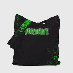 Сумка-шоппер Fortnite зеленый краски лого