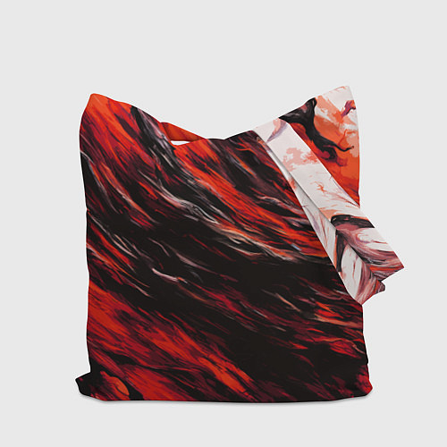 Сумка-шоппер Чёрная и красная буря / 3D-принт – фото 2