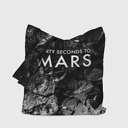 Сумка-шопер Thirty Seconds to Mars black graphite, цвет: 3D-принт