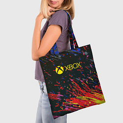 Сумка-шопер Xbox краски текстура, цвет: 3D-принт — фото 2