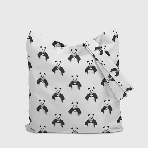 Сумка-шоппер Panda love - pattern / 3D-принт – фото 2