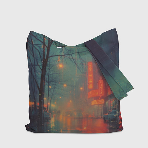 Сумка-шоппер Пасмурный вечер / 3D-принт – фото 2