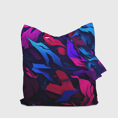 Сумка-шоппер Gta лого камуфляж яркие листья / 3D-принт – фото 2