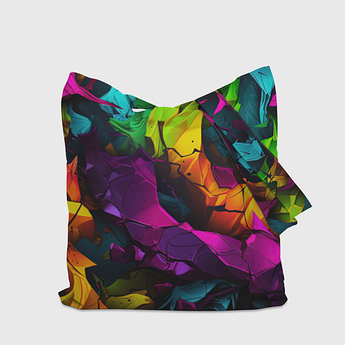 Сумка-шоппер Gta лого камуфляж яркий неоновый / 3D-принт – фото 2