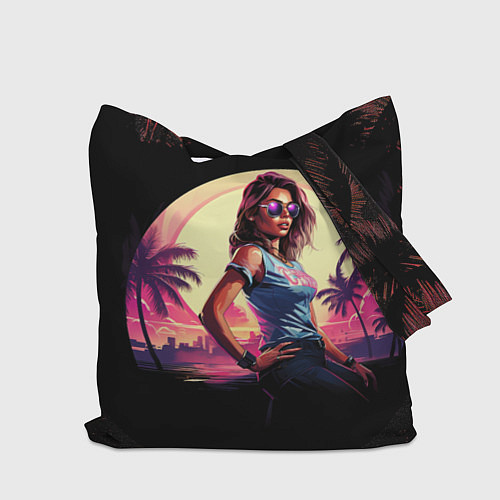 Сумка-шоппер GTA 6 logo девушка / 3D-принт – фото 2