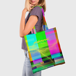 Сумка-шопер Syberpunk молнии экран, цвет: 3D-принт — фото 2