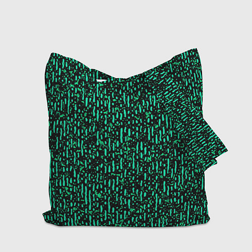 Сумка-шоппер Абстрактный полосатый зелёный / 3D-принт – фото 2