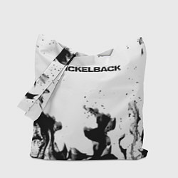 Сумка-шоппер Nickelback серый дым рок