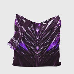Сумка-шоппер Фиолетовые кристаллы и камень