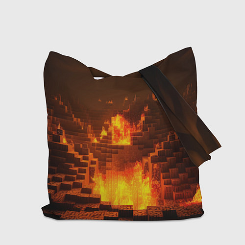 Сумка-шоппер Огненный minecraft логотип / 3D-принт – фото 2