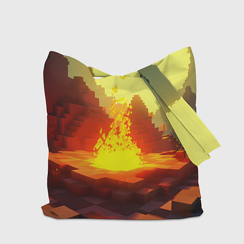 Сумка-шоппер Minecraft костер и лого / 3D-принт – фото 2