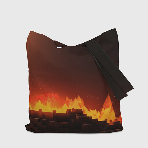 Сумка-шоппер Minecraft огненная стена / 3D-принт – фото 2