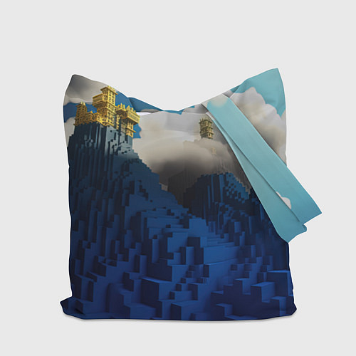 Сумка-шоппер Minecraft лого и горы / 3D-принт – фото 2