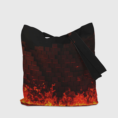 Сумка-шоппер Minecraft fire logo / 3D-принт – фото 2