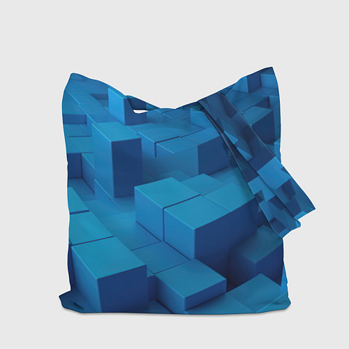 Сумка-шоппер Minecraft синие плиты / 3D-принт – фото 2