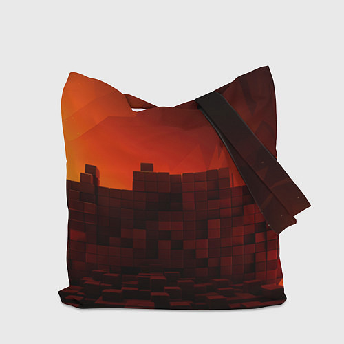 Сумка-шоппер Minecraft огненные кубы / 3D-принт – фото 2