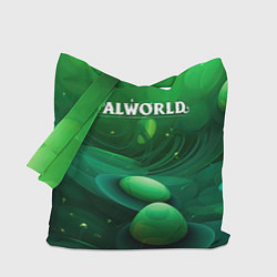 Сумка-шопер Palworld зеленый мир, цвет: 3D-принт