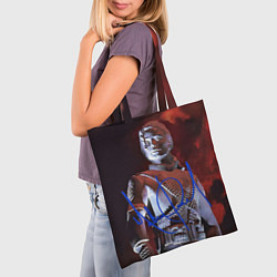 Сумка-шопер Статуя Макла Джексона с автографом - альбом Histor, цвет: 3D-принт — фото 2