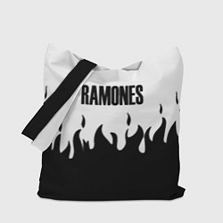 Сумка-шопер Ramones fire black rock, цвет: 3D-принт