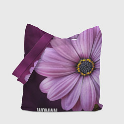 Сумка-шопер Фиолетовый цветок - WOMAN, цвет: 3D-принт