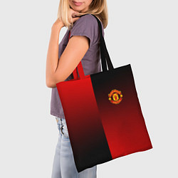 Сумка-шопер Манчестер Юнайтед градиент спорт, цвет: 3D-принт — фото 2