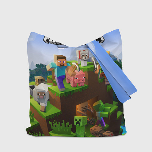 Сумка-шоппер Minecraft pixel world / 3D-принт – фото 2