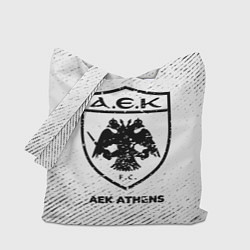 Сумка-шоппер AEK Athens с потертостями на светлом фоне