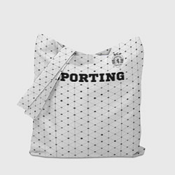 Сумка-шопер Sporting sport на светлом фоне посередине, цвет: 3D-принт