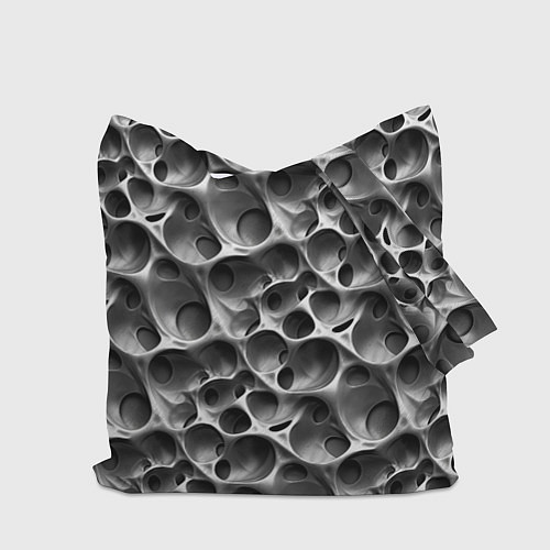 Сумка-шоппер Металл - текстура / 3D-принт – фото 2
