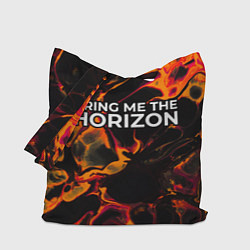 Сумка-шоппер Bring Me the Horizon red lava