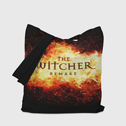 Сумка-шопер The Witcher Remake в пламени огня, цвет: 3D-принт