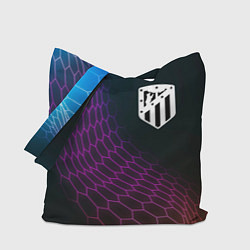 Сумка-шопер Atletico Madrid футбольная сетка, цвет: 3D-принт