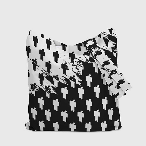 Сумка-шоппер Billie Eilish pattern black / 3D-принт – фото 2
