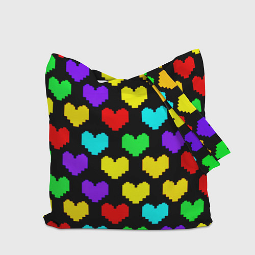 Сумка-шоппер Undertale heart pattern / 3D-принт – фото 2