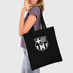 Сумка-шопер Barcelona fc club белое лого, цвет: 3D-принт — фото 2