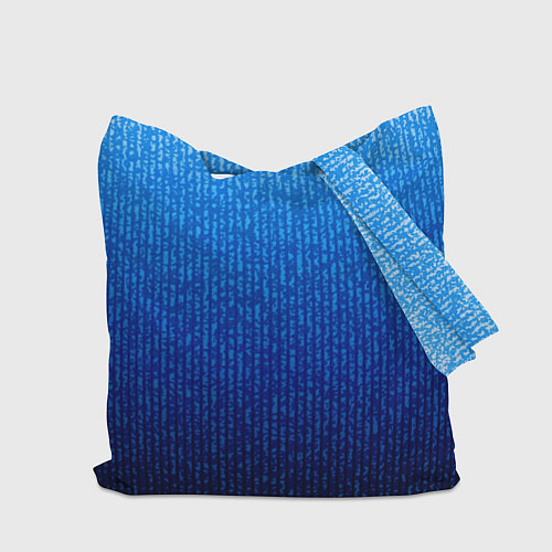 Сумка-шоппер Сине-голубой в вертикальную полоску / 3D-принт – фото 2
