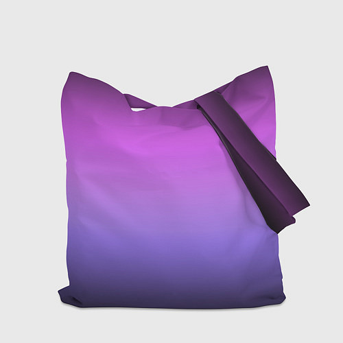 Сумка-шоппер Градиент чёрно-сиреневый / 3D-принт – фото 2