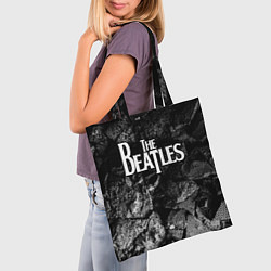 Сумка-шопер The Beatles black graphite, цвет: 3D-принт — фото 2